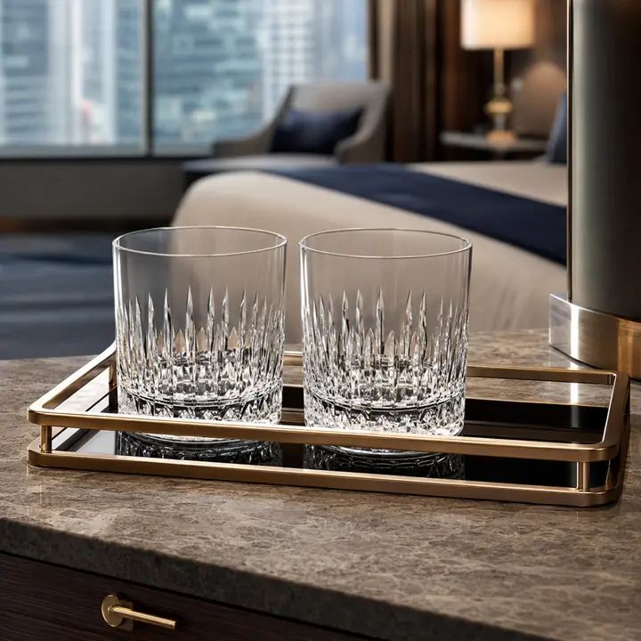 Drinking Glasses for hotel minibars and in-room beverage service