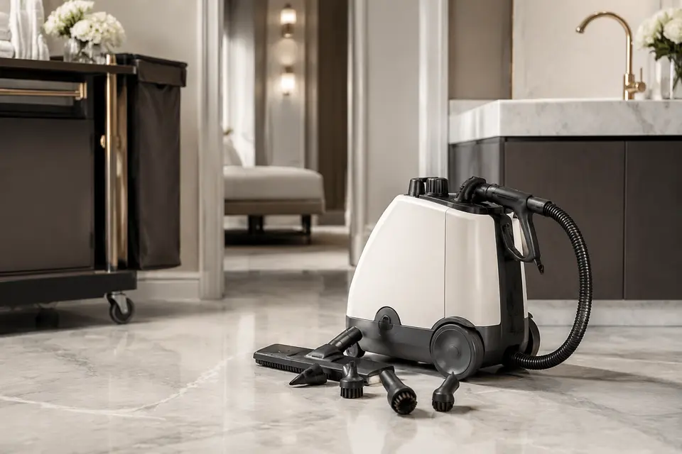 Commercial Steam Unit Commercial Steam Unit in a hospitality pest and bed bug control program