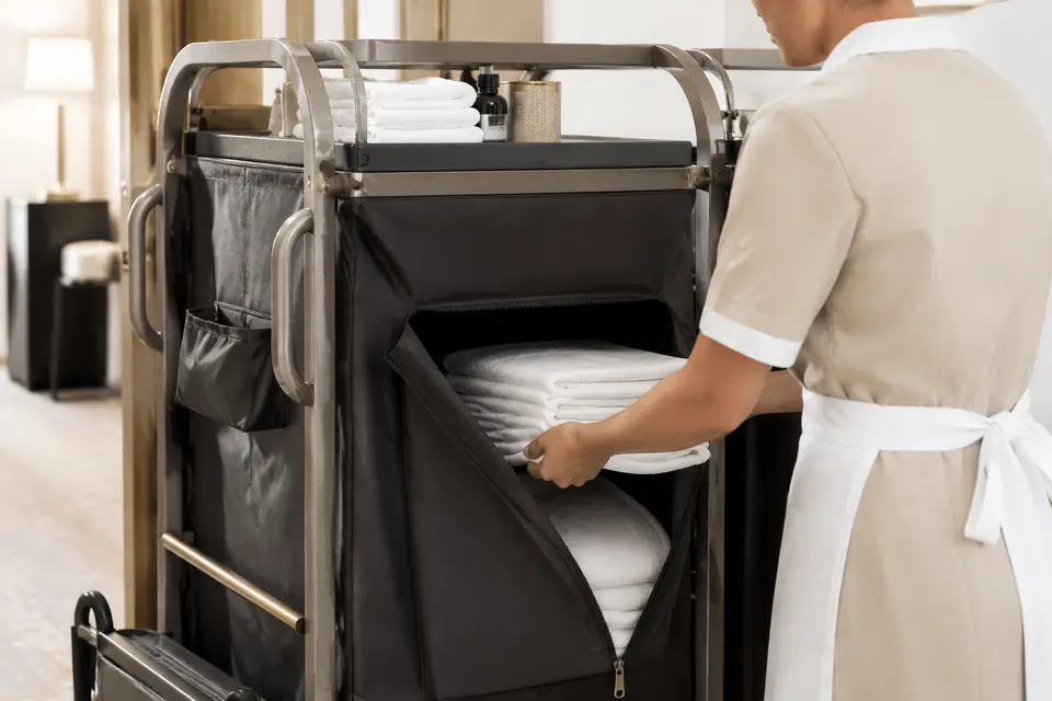 Closable Linen Bag Closable Linen Bag in a hospitality pest and bed bug control program
