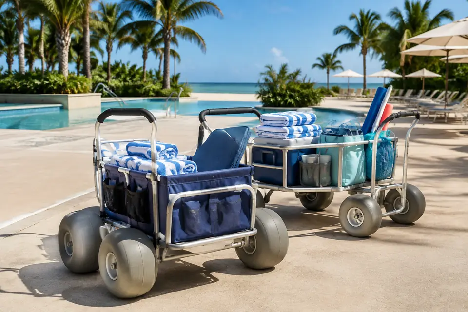 Beach Carts & Wagons for resorts, hotels, and aquatic facilities