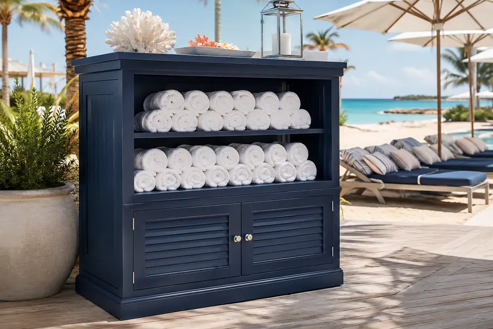 Beach Towel Stations for resorts, hotels, and aquatic facilities