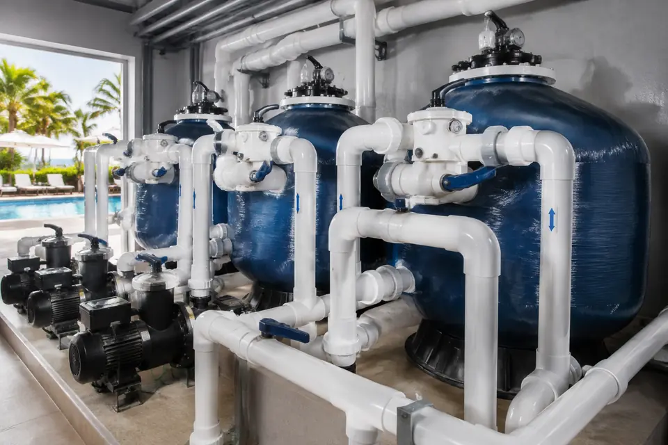 Pool Filtration Equipment for resorts, hotels, and aquatic facilities