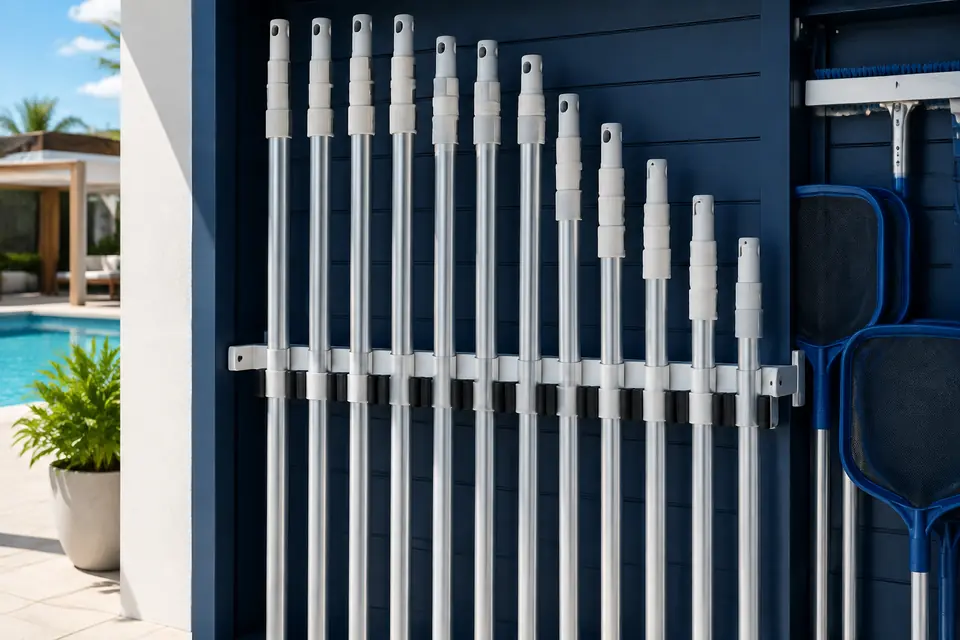 Telescopic Poles for resorts, hotels, and aquatic facilities
