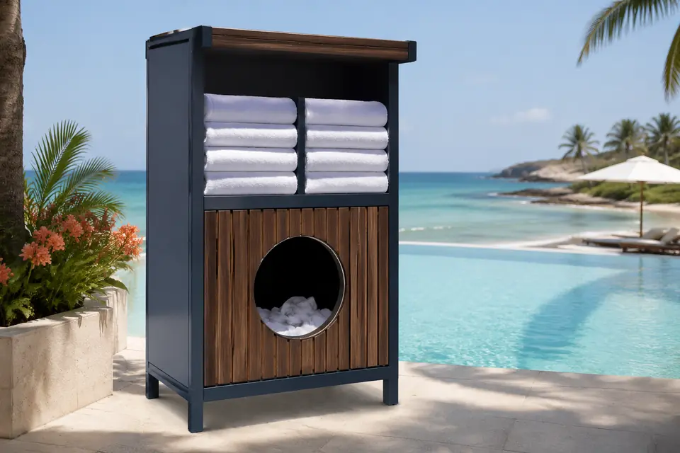 Towel Valet Stations for resorts, hotels, and aquatic facilities
