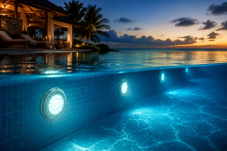 Underwater Pool Lighting for resorts, hotels, and aquatic facilities