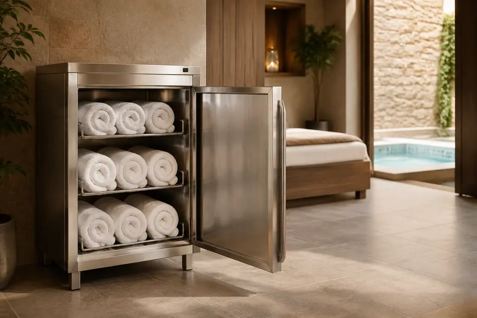 Towel Warmers for commercial spas, salons, and wellness properties