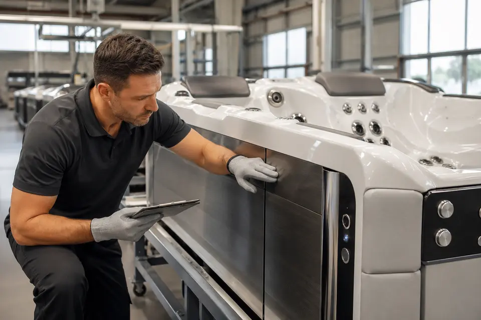 Quality inspection of commercial spa equipment