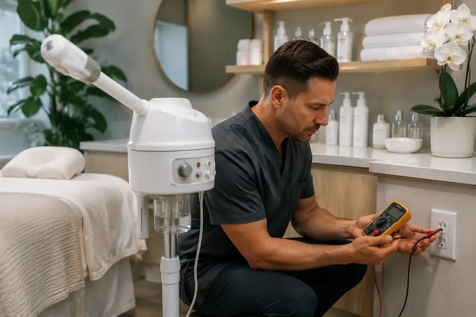 Electrical requirements check for spa equipment