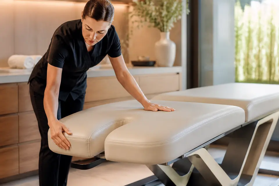 Quality inspection of a commercial massage table