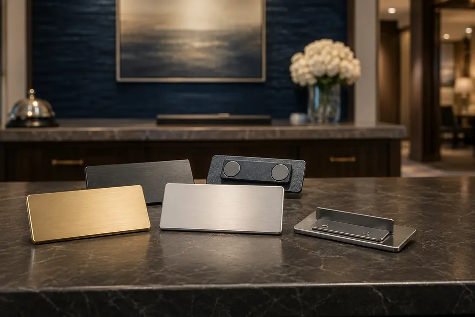 Name Badges for hotels and hospitality properties