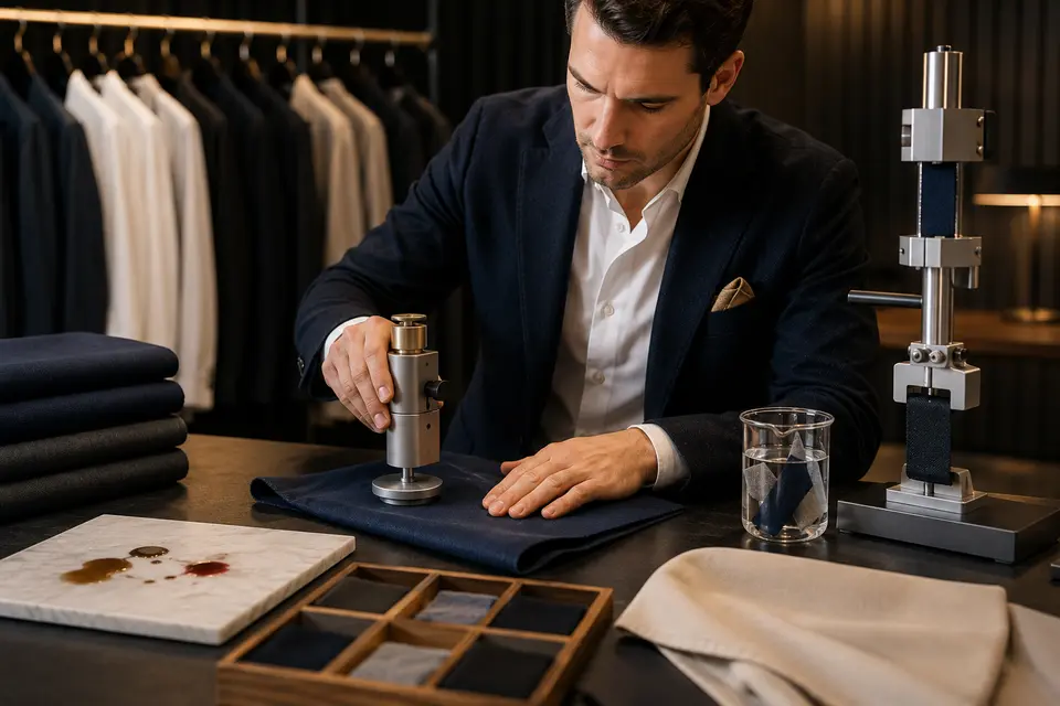Textile laboratory testing hospitality uniform fabric performance