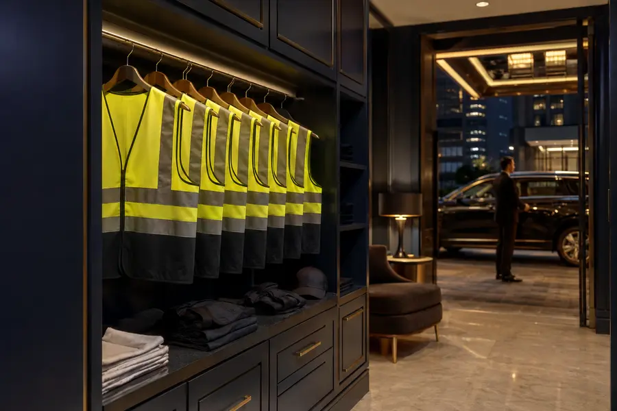 Reflective Safety Vests for hotel valet and transportation operations