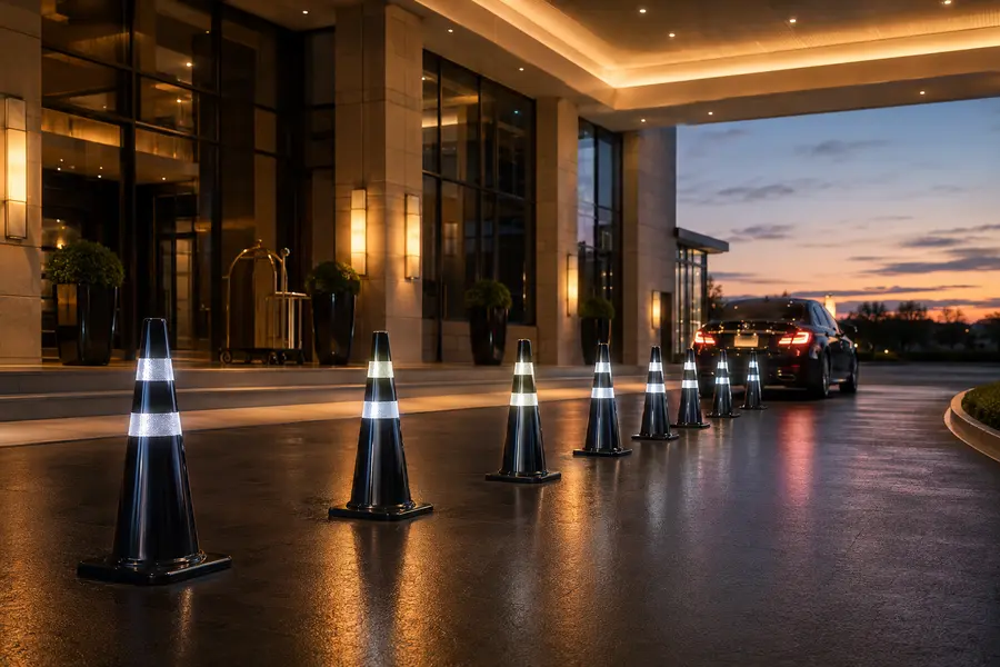 Traffic Cones for hotel valet and transportation operations