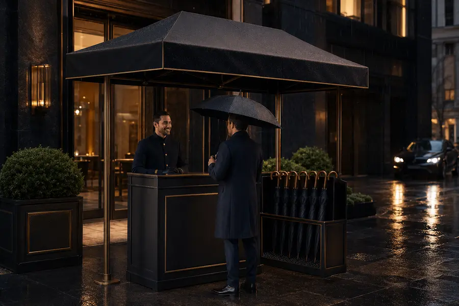 Umbrellas & Canopies for hotel valet and transportation operations