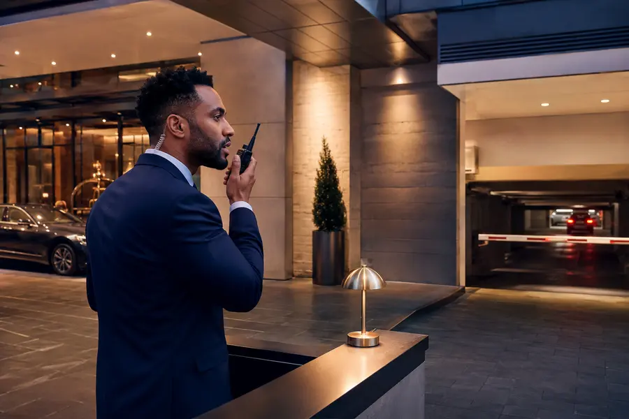 Two-way radios supporting valet dispatch communication