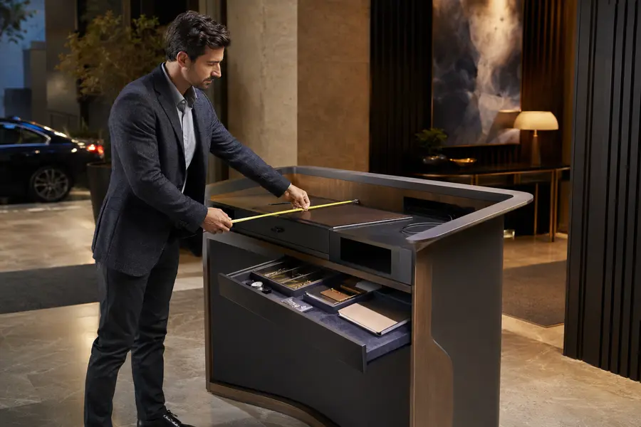 Valet podium workstation specification