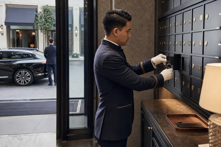 Secure valet key-control workflow with numbered storage