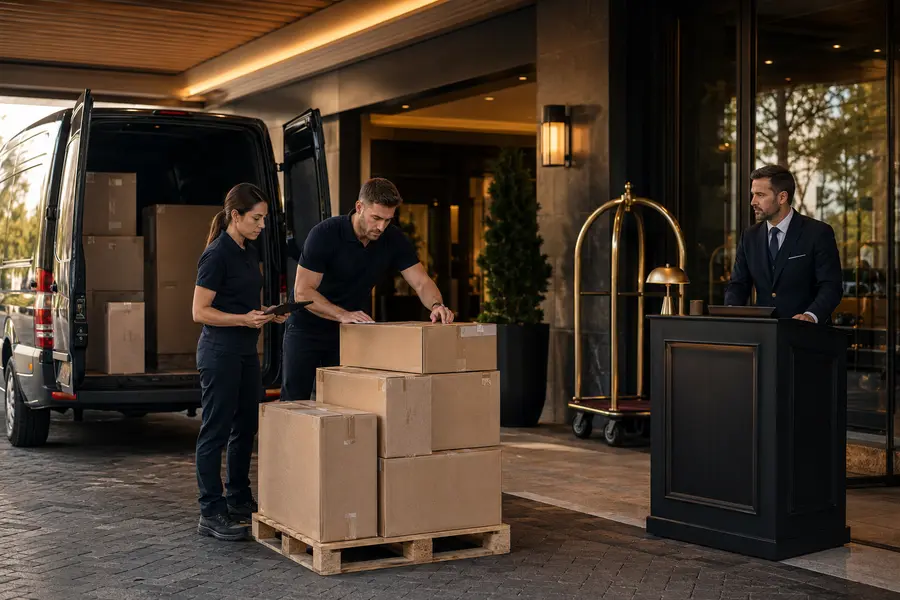 Valet supplies prepared for coordinated delivery