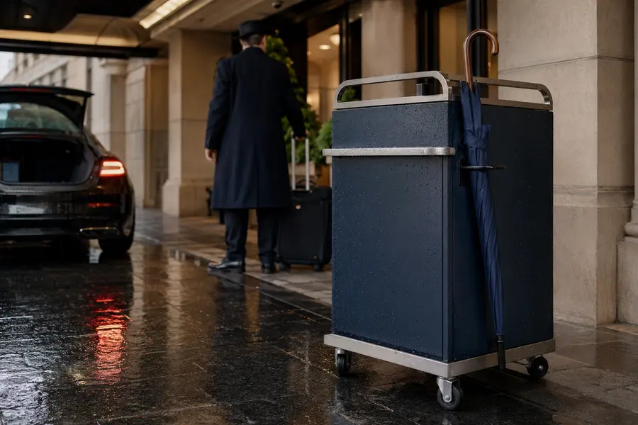 Weather-resistant valet equipment for outdoor use