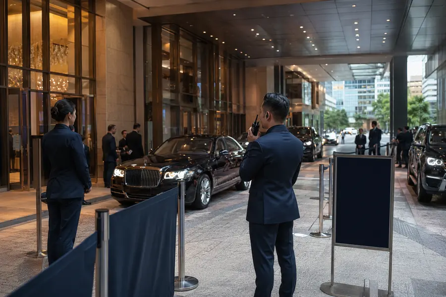 Convention center valet and event transport operation