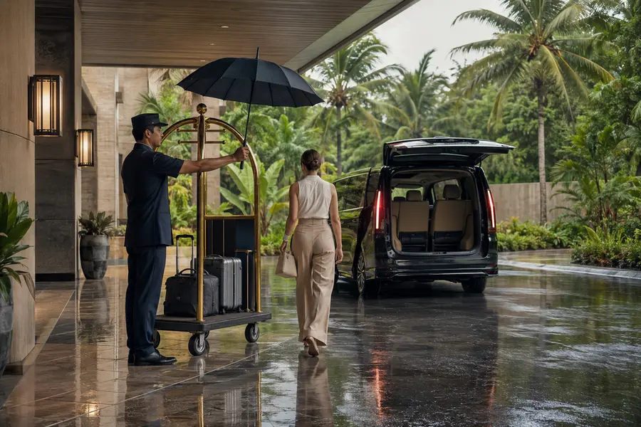 Luxury resort valet and shuttle operation