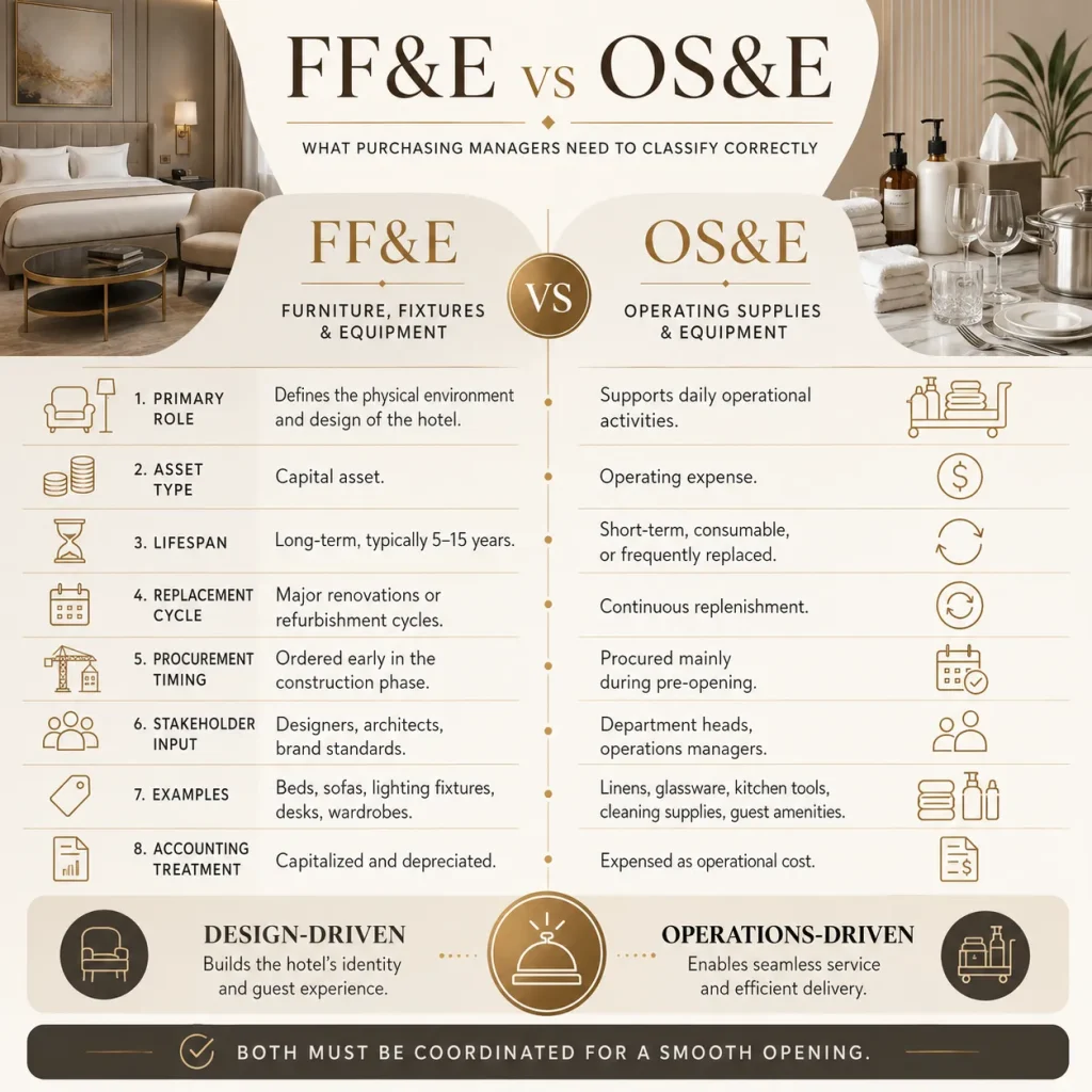 FF&E vs OS&E — The Critical Differences Purchasing Managers Must Understand