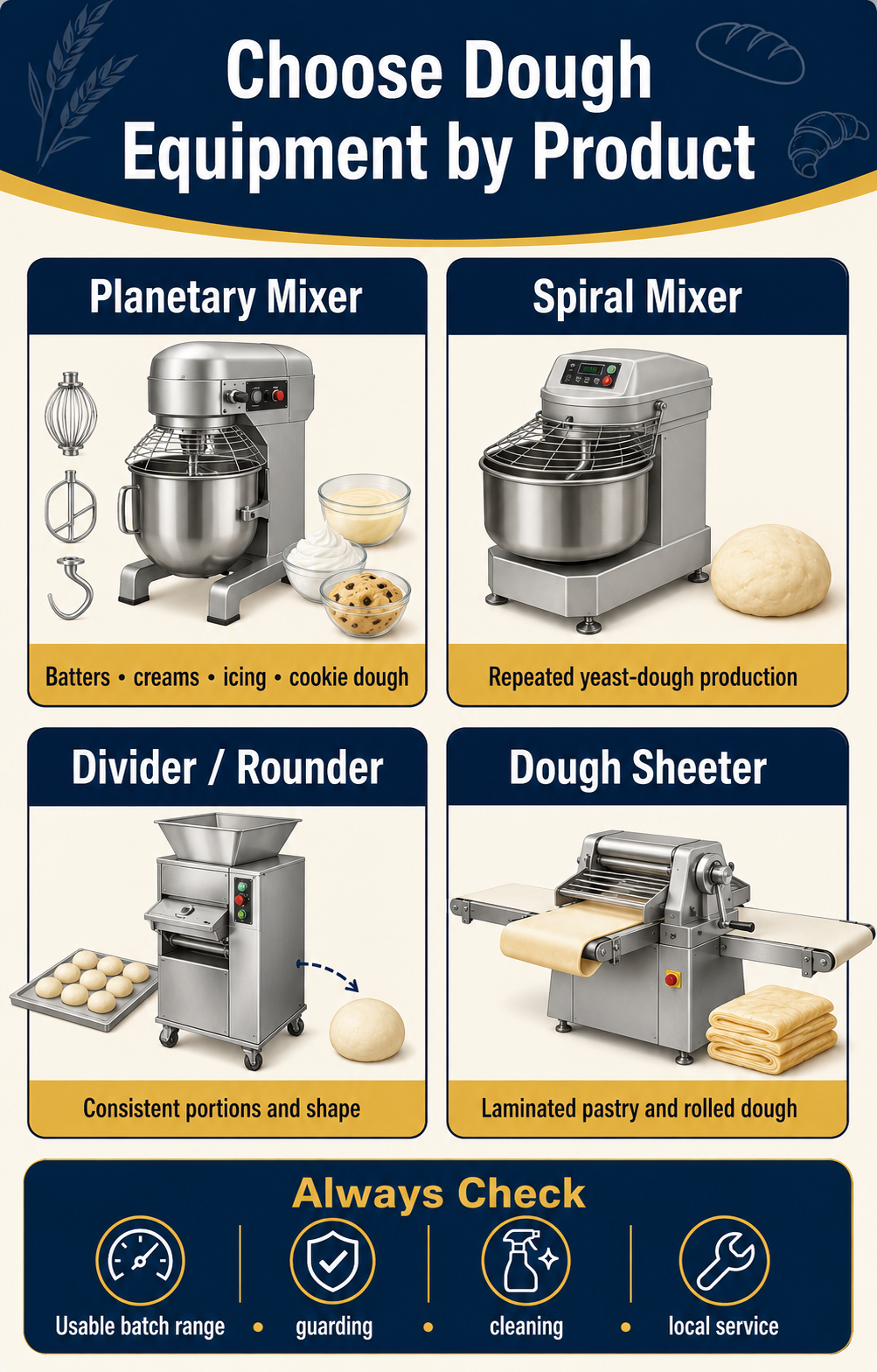 Specify Preparation, Mixing, and Dough Make-Up Equipment Specify Preparation, Mixing, and Dough Make-Up Equipment