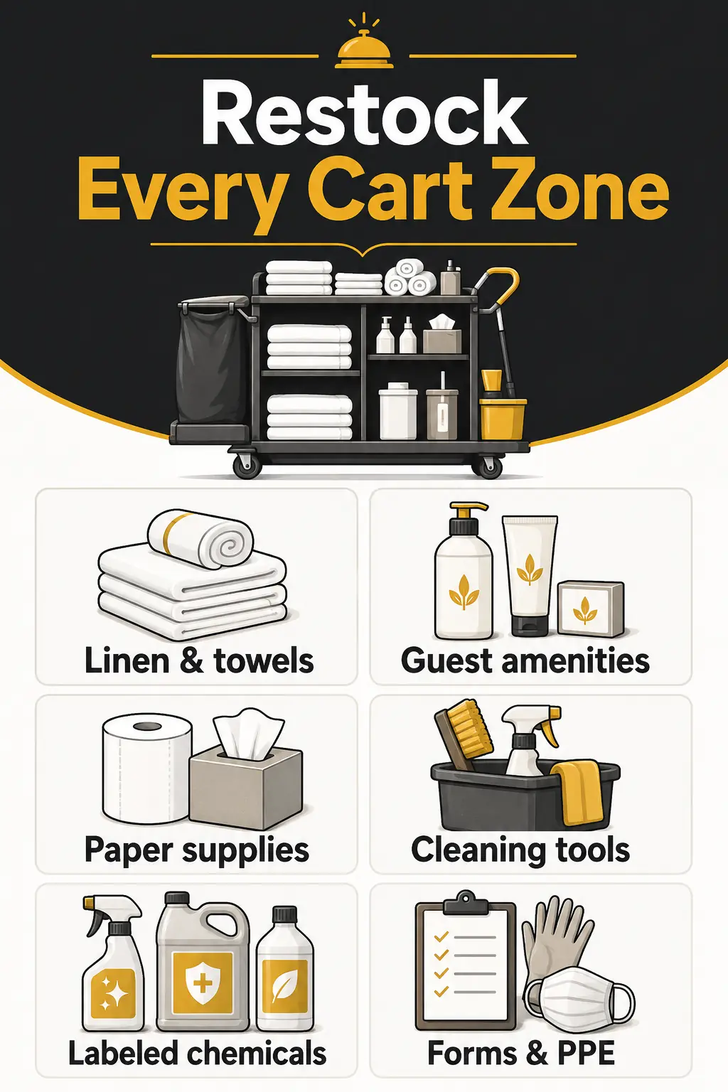 Hotel Housekeeping Cart Restocking Checklist