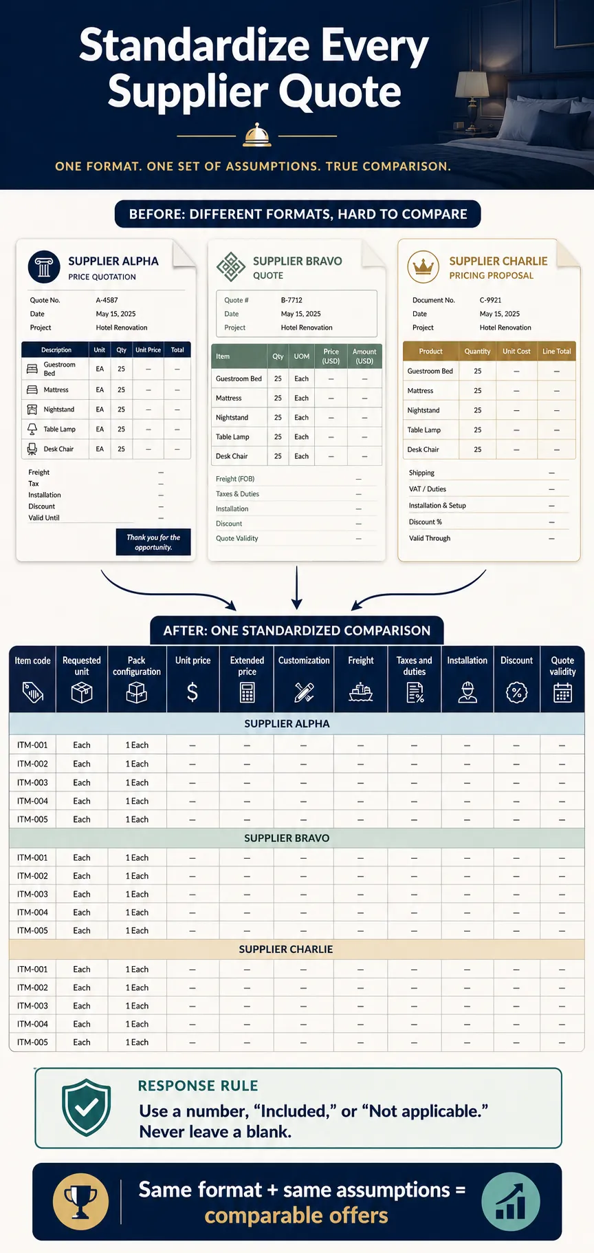 Build a Standardized Pricing Schedule