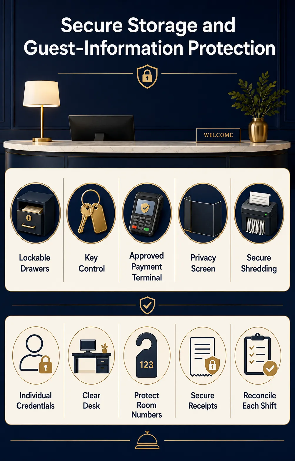 Secure Storage, Key Control, Payments, and Guest-Information Protection