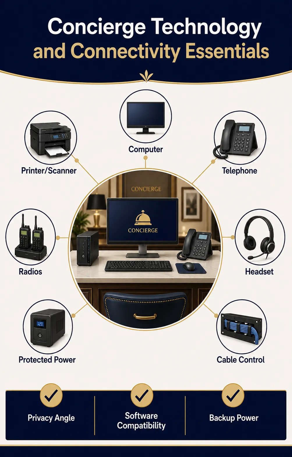 Computers, Telephones, Printers, Connectivity, and Power Equipment