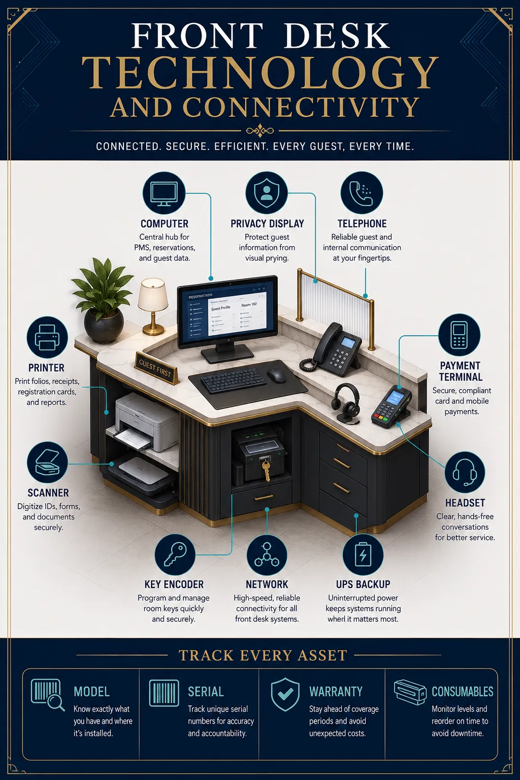 Computers, Phones, Networking, Printers, Scanners, and Backup Power