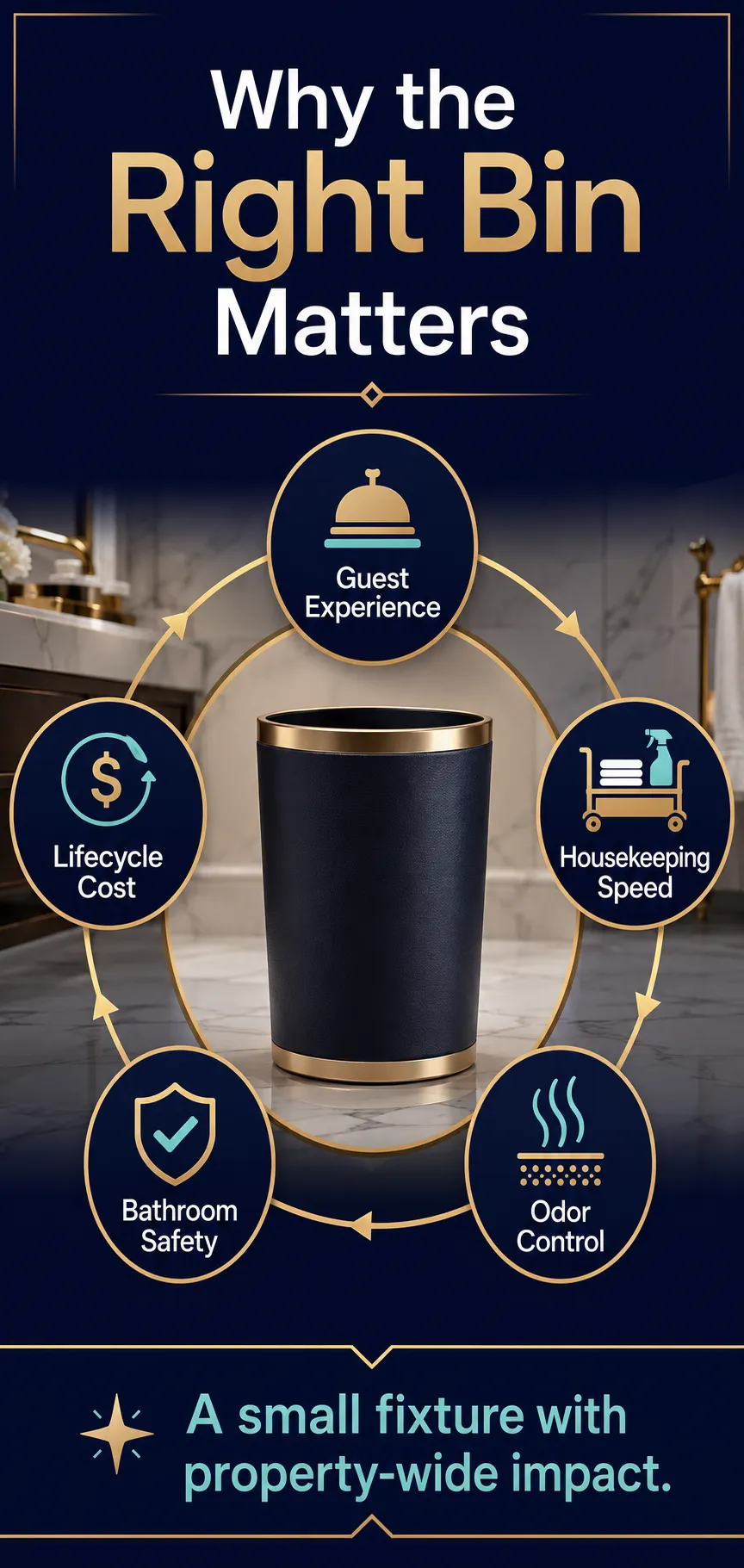 Why Hotel Bathroom Trash Cans Matter More Than Their Size Suggests