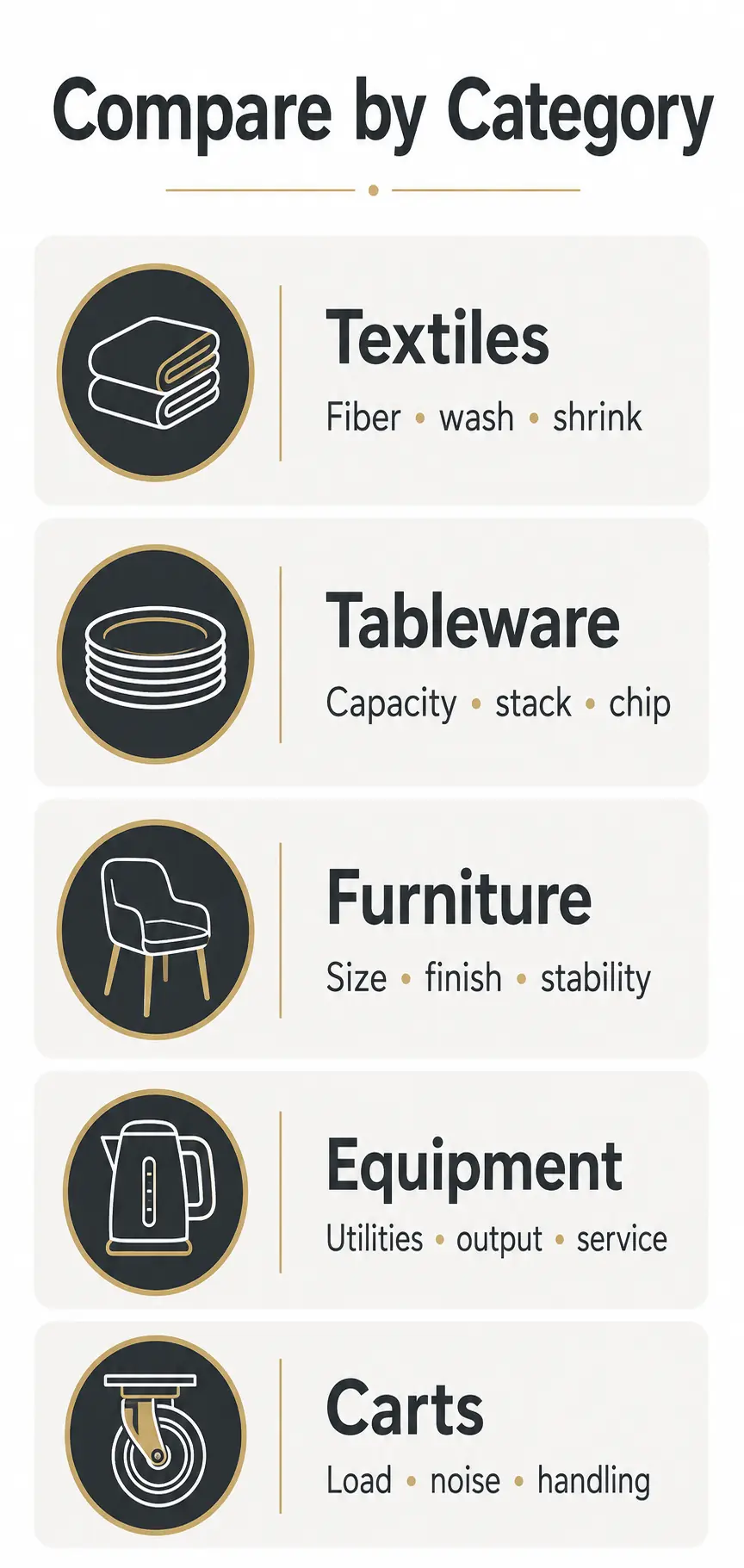 Compare Performance, Durability, and Operational Fit by Category Compare Performance, Durability, and Operational Fit by Category