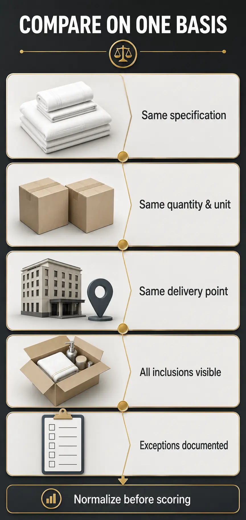 Make Every Quote Comparable Before Scoring Suppliers Make Every Quote Comparable Before Scoring Suppliers