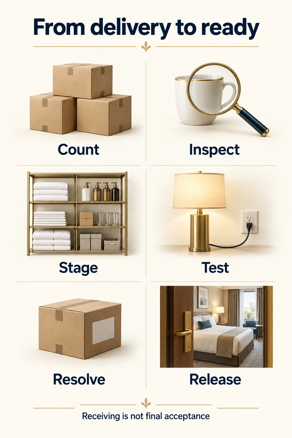 Receive Supplies and Release Areas for Opening