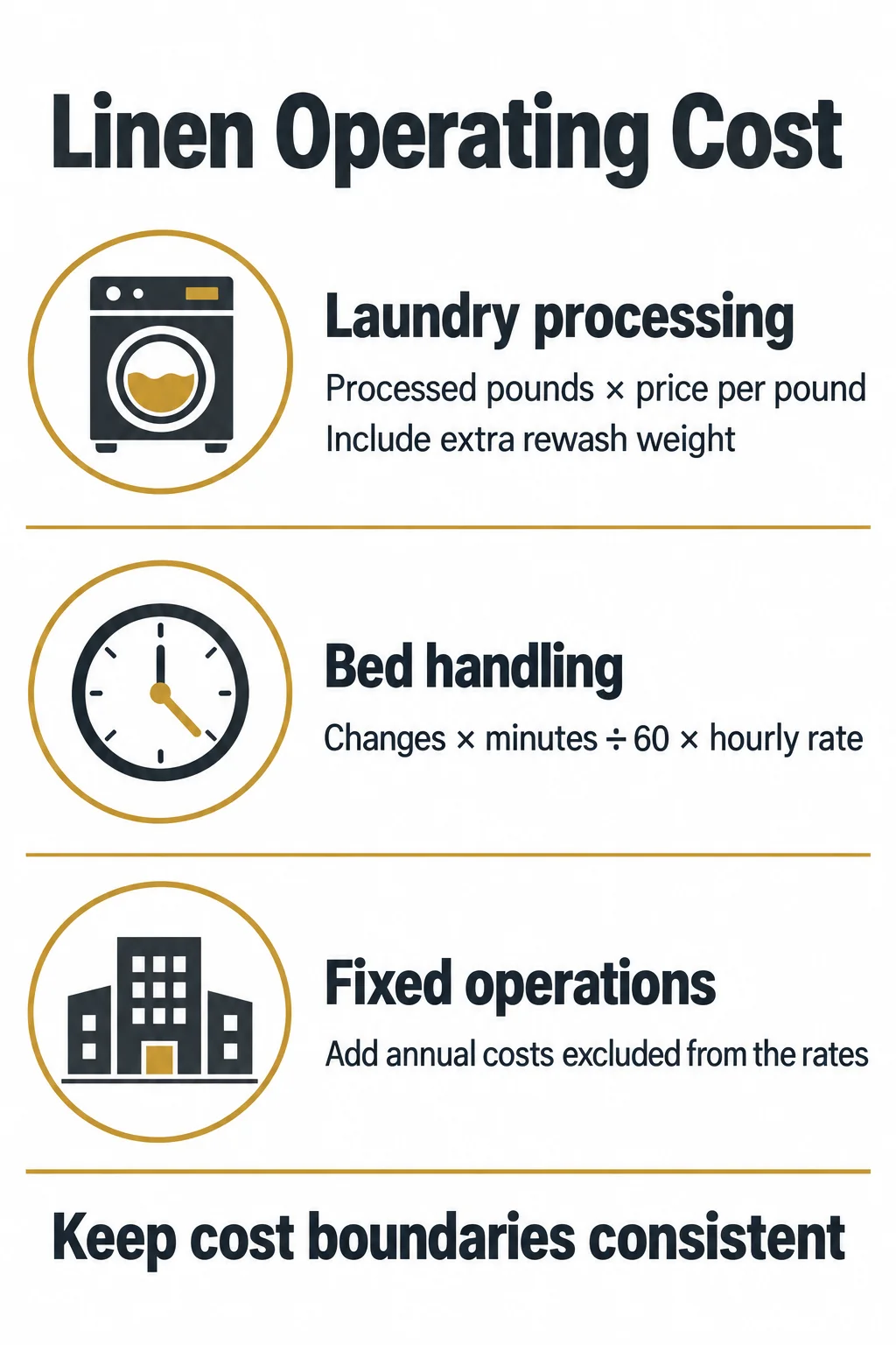 Forecast Operating Cost From Actual Linen Activity Forecast Operating Cost From Actual Linen Activity