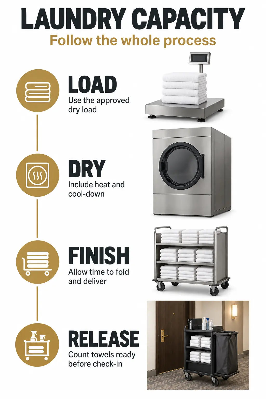 Translate Dryer Capacity into Towels Ready Before Check-In Translate Dryer Capacity into Towels Ready Before Check-In