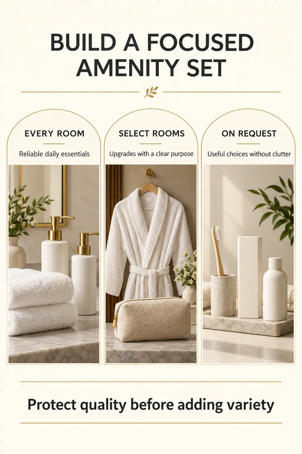 Choose a Focused Amenity Set Choose a Focused Amenity Set