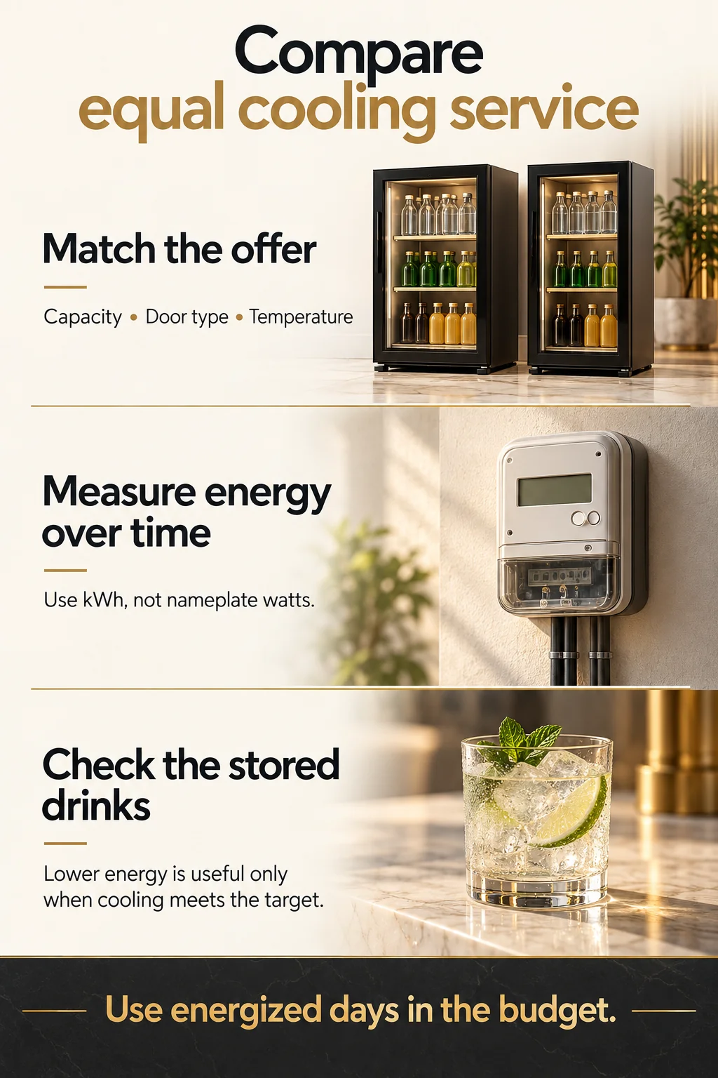 Compare Energy Consumption and the Cost per Room