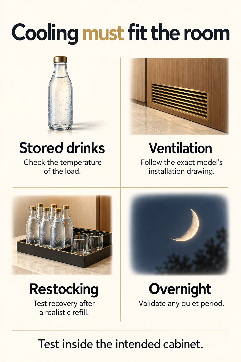 Match Cooling Performance to the Cabinet and Service Routine