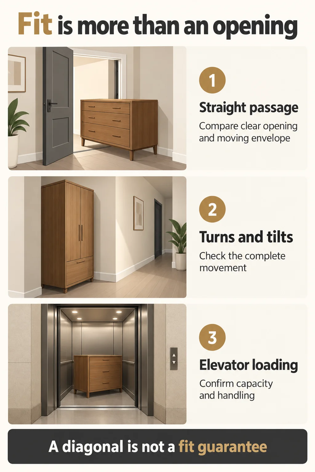 Test Straight Clearance, Turns, and Elevator Entry Test Straight Clearance, Turns, and Elevator Entry