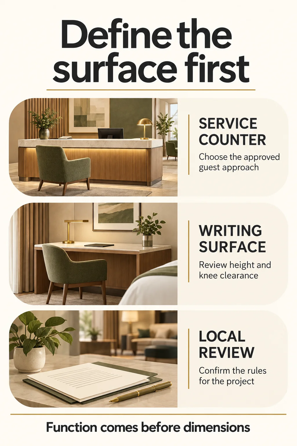 Define the Surface and the Guest Approach