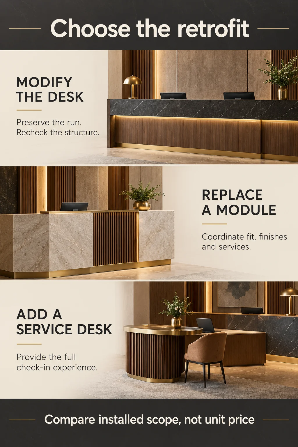 Choose a Retrofit That Fits the Existing Reception