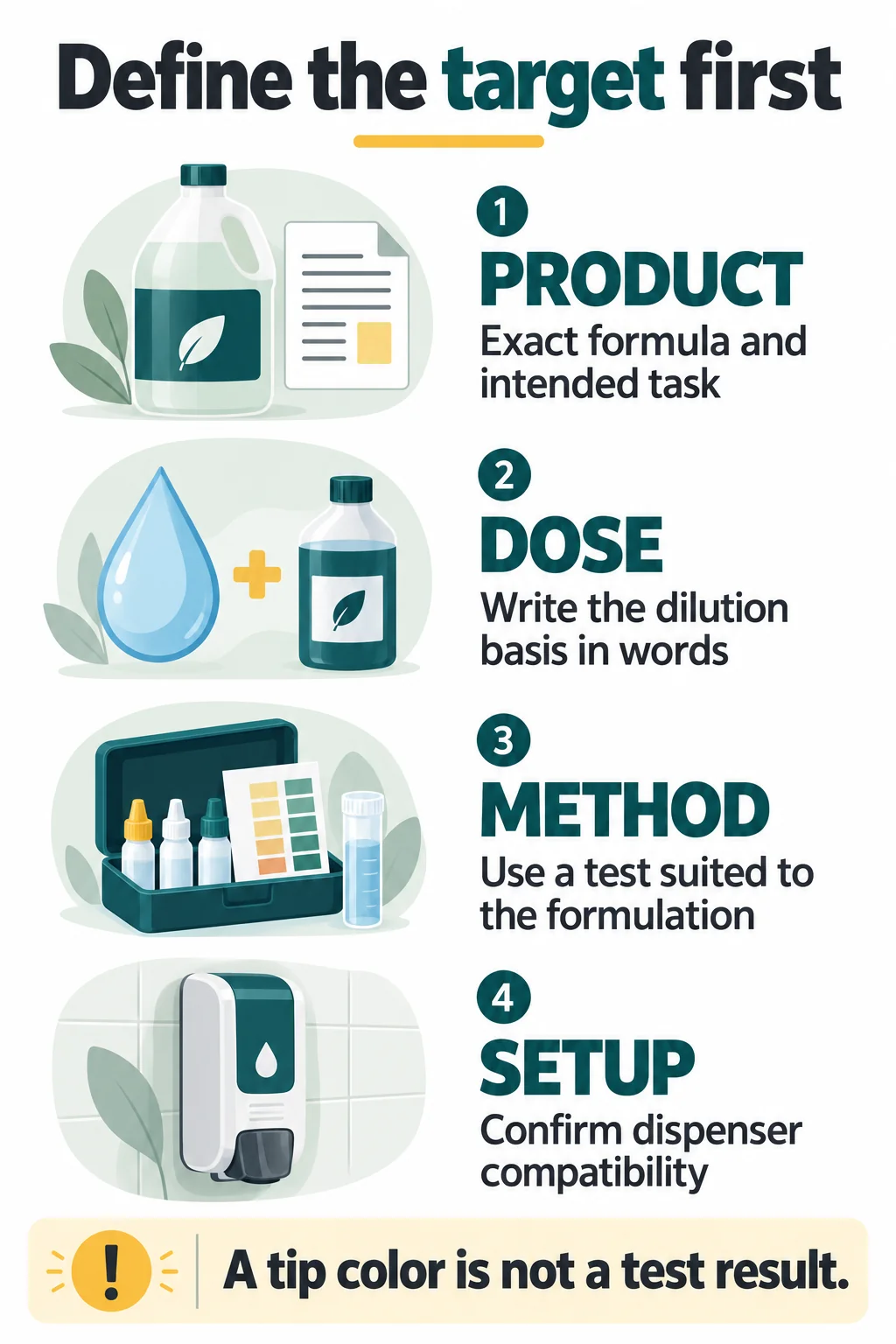 Define the Product and the Dilution Target