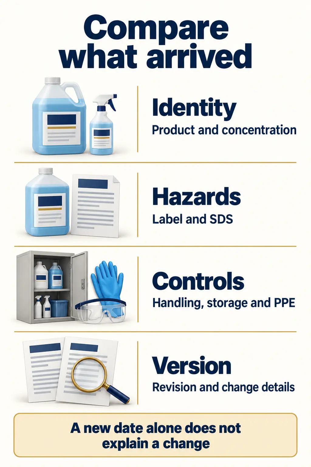 Compare the Delivery With the Approved Product Record Compare the Delivery With the Approved Product Record