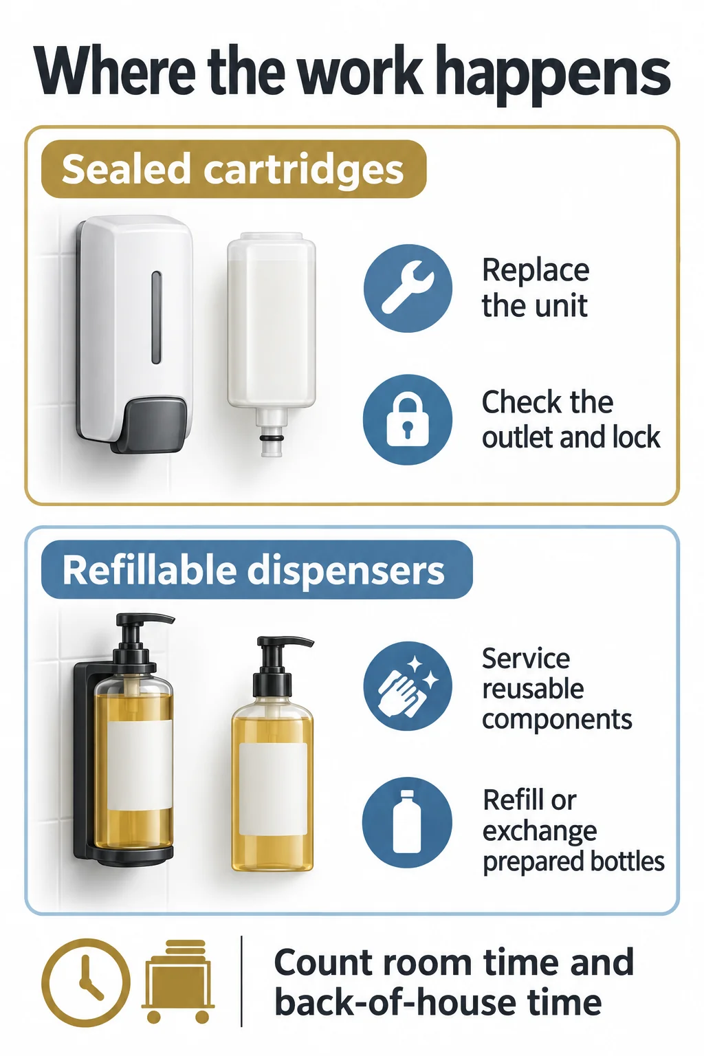 Compare the complete housekeeping workflow Compare the complete housekeeping workflow