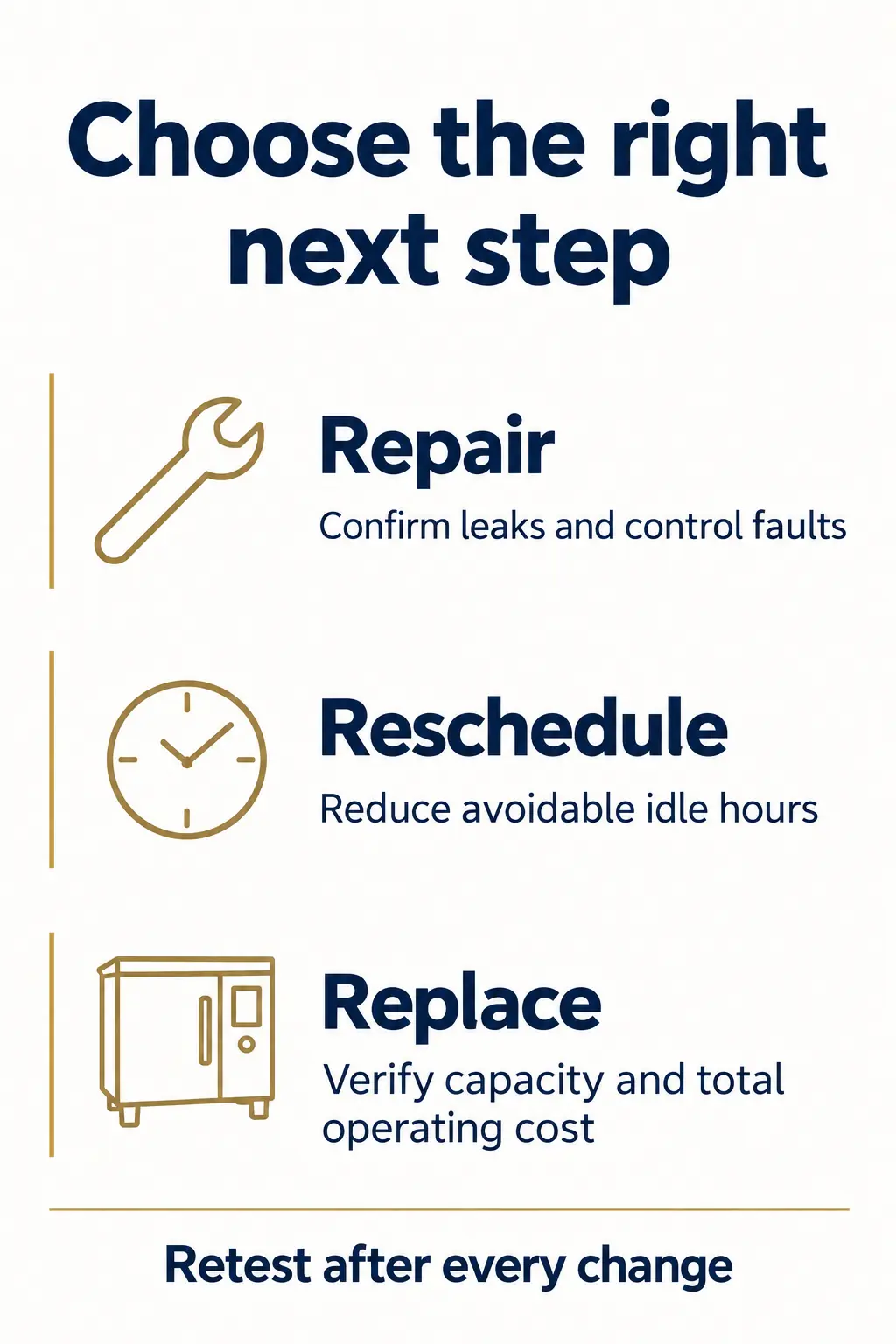 Choose Repairs, Controls, or Replacement