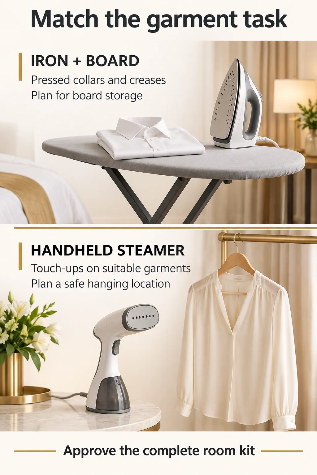 Match the Garment Task to the Complete Room Kit Match the Garment Task to the Complete Room Kit